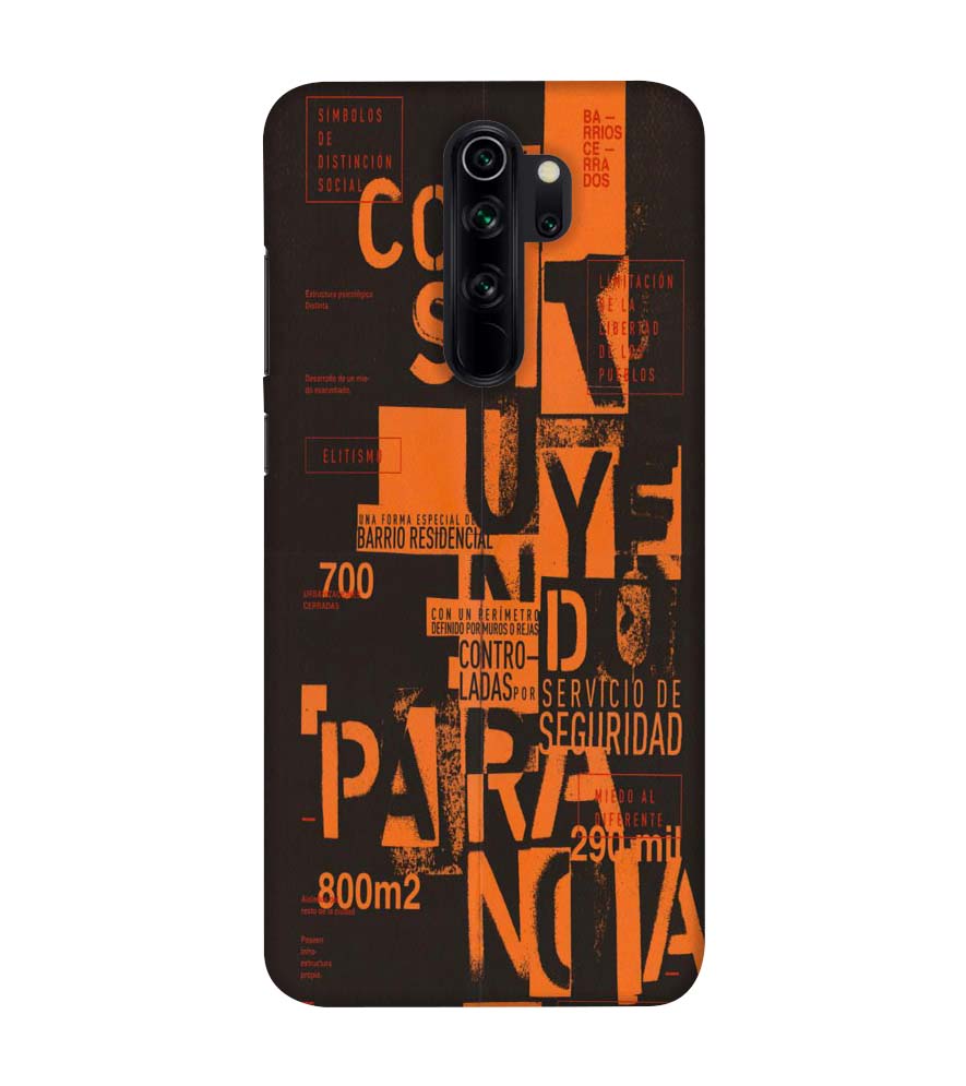 Orange Classic Paper Redmi Note 8 Pro Mobile Cover